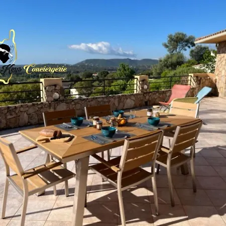 Casa Sognu T5 Piscine Chauffée Vue Mer Cavu 8 Pers * Olmucciu