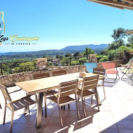 Casa Sognu T5 Piscine Chauffée Vue Mer Cavu 8 Pers *