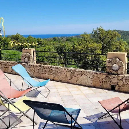 Casa Sognu T5 Piscine Chauffée Vue Mer Cavu 8 Pers * Olmucciu