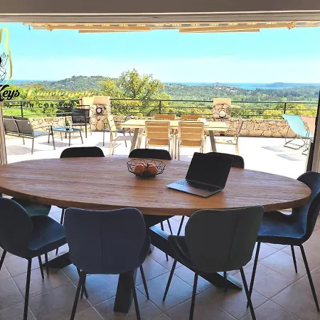Casa Sognu T5 Piscine Chauffée Vue Mer Cavu 8 Pers Hébergement de vacances