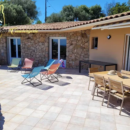 Casa Sognu T5 Piscine Chauffée Vue Mer Cavu 8 Pers * Olmucciu